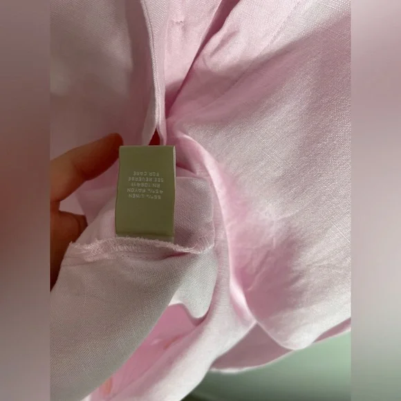 Joan Vass NY Elegant Pink Button Down Women's Shirt Linen Work Career Size M - Picture 10 of 16